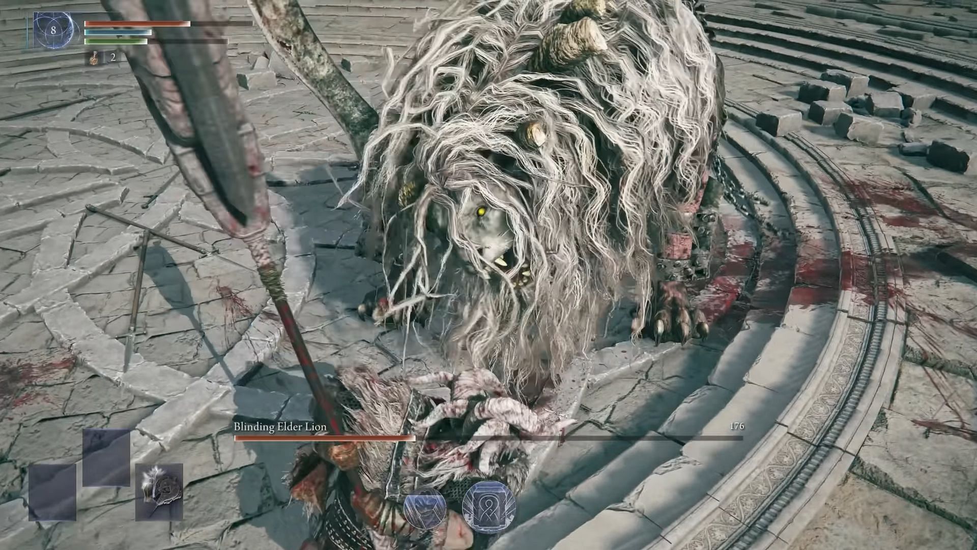 Blinding Elder Lion in Elden Ring Nightreign (Image via FromSoftware)